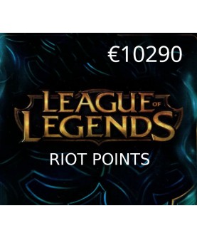 League of Legends 10290 RP Prepaid Card Key EUROPE